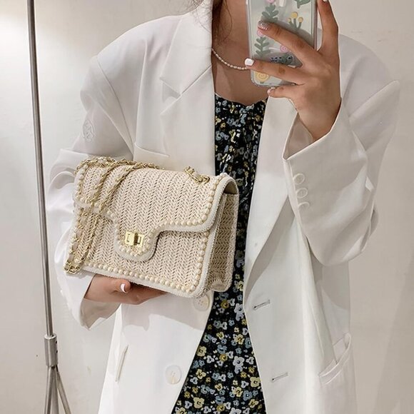 Durable Straw Crossbody Purse for Women - Perfect for Everyday Outings - Picture 2 of 6